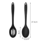 2PCS Silicone Cooking Spoon Set Long Handle Heat Resistant Kitchen Utensils