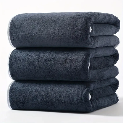 3 Pack Large Coral Velvet Bath Towels 70x140cm Soft Absorbent Quick Dry Bathroom