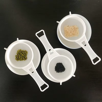4-piece fine mesh strainer set for straining tea, juice, flour and soy milk – Purease