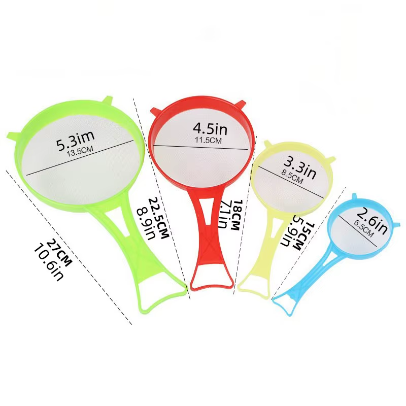 4-piece fine mesh strainer set for straining tea, juice, flour and soy milk – Purease