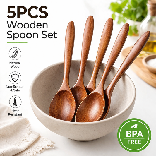 Purease Small Wooden Spoons Set – BPA Free Coffee Tea Dessert Spoons