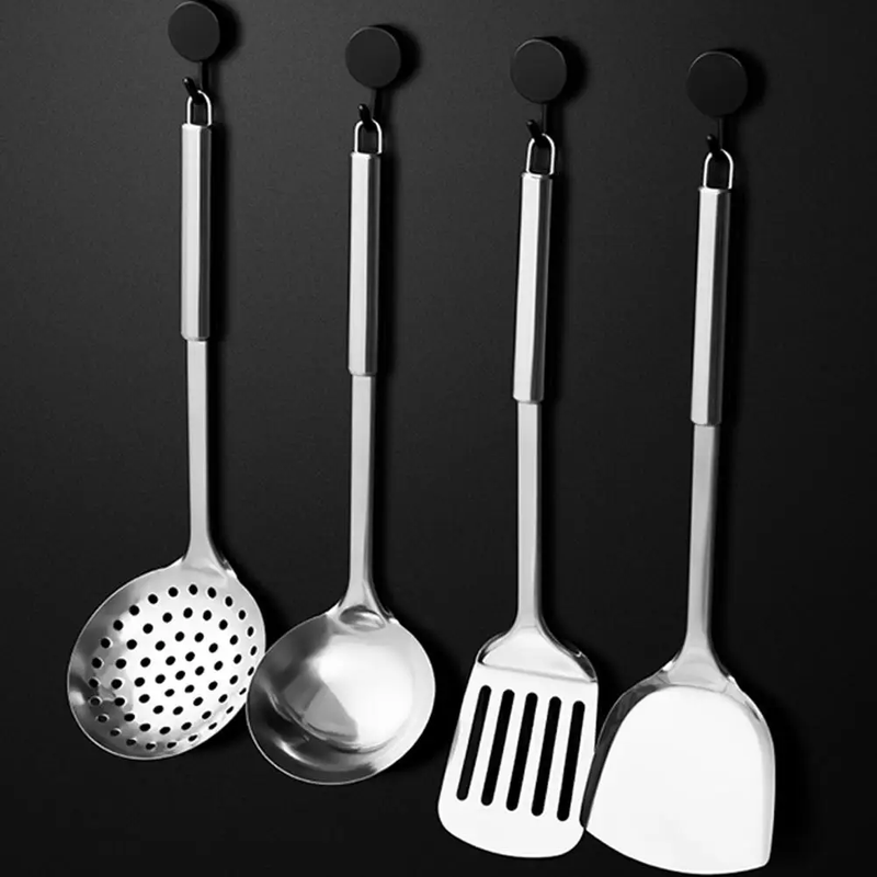 5-piece stainless steel kitchen utensil set including spatula, spoon, and ladle – Purease