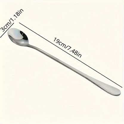 5-piece stainless steel long handle spoon set for tea, coffee and ice cream stirring – Purease