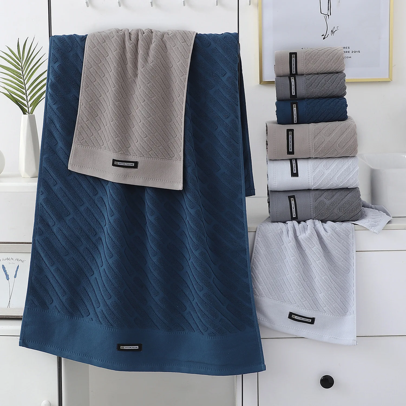 5 Pack Cotton Towel Set Soft Absorbent Face Hand Bath Towels Home Travel