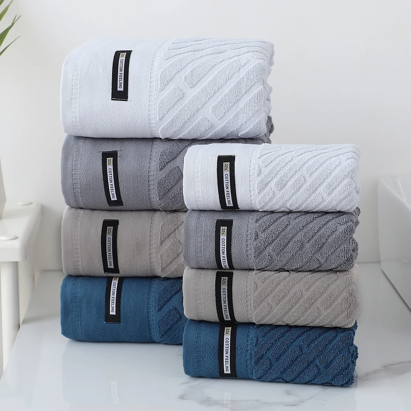5 Pack Cotton Towel Set Soft Absorbent Face Hand Bath Towels Home Travel