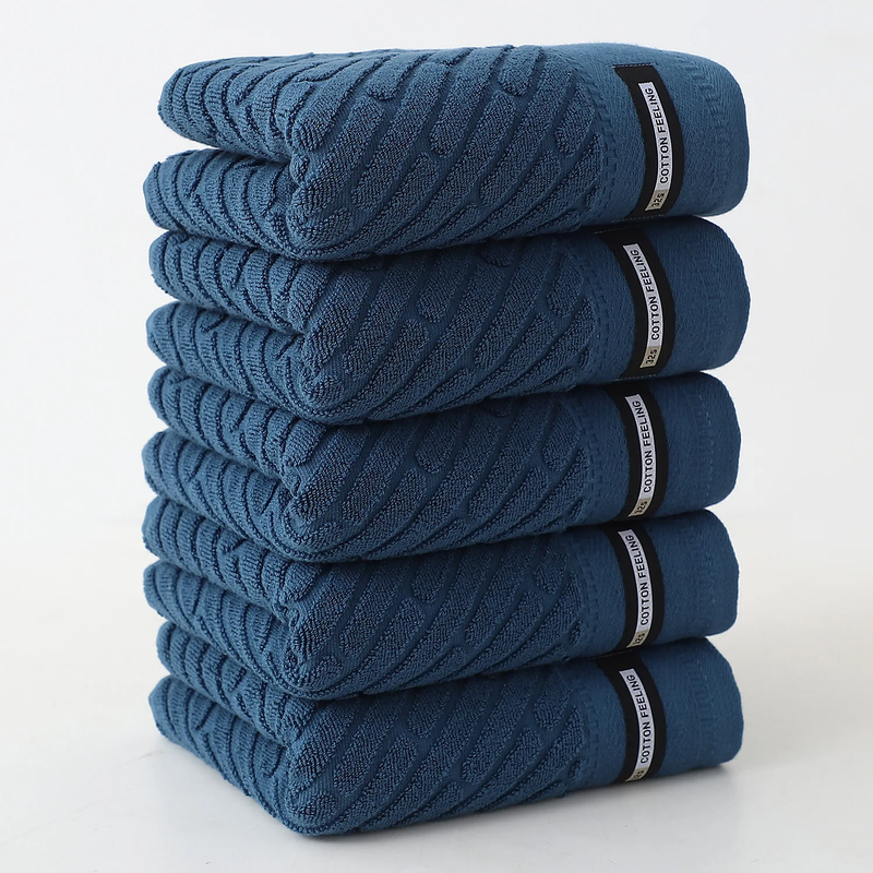 5 Pack Cotton Towel Set Soft Absorbent Face Hand Bath Towels Home Travel