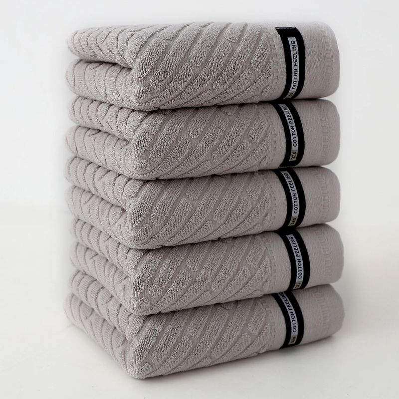 5 Pack Cotton Towel Set Soft Absorbent Face Hand Bath Towels Home Travel