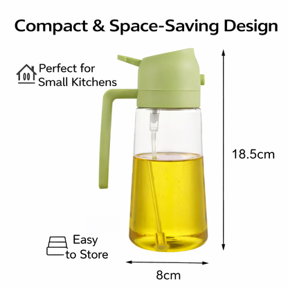 Purease 2-in-1 Oil Sprayer – Spray or Pour with Perfect Control