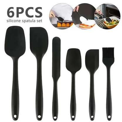 Purease 6-Piece Silicone Spatula Set – Non-Stick Cooking & Baking Utensils