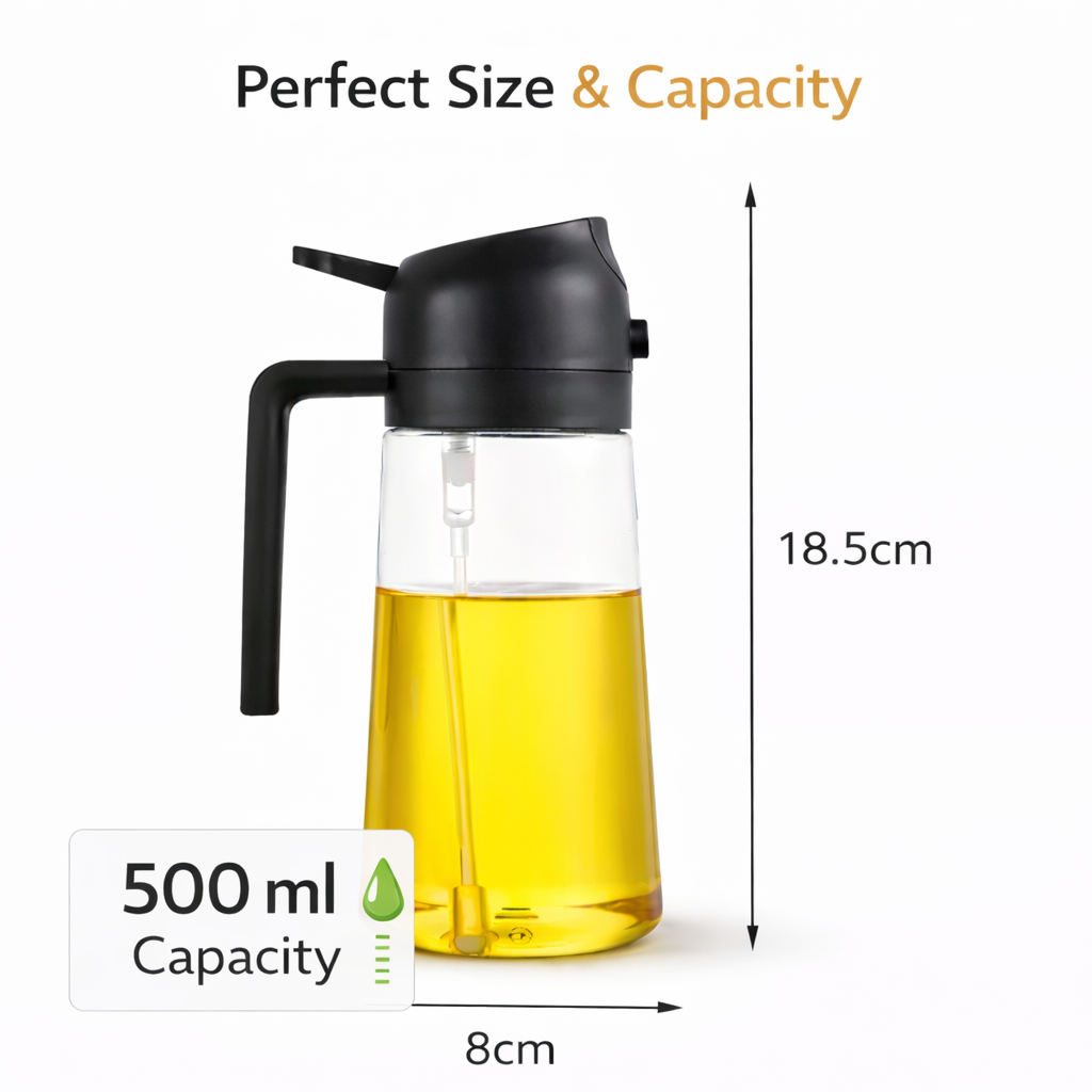 Purease 2-in-1 Oil Sprayer – Spray or Pour with Perfect Control