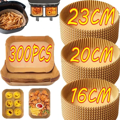 Non-stick disposable air fryer parchment paper liners in round and square shapes – Purease