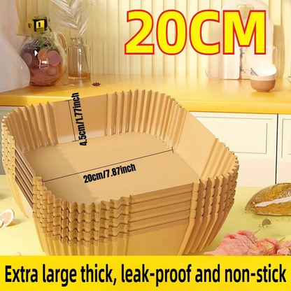 Non-stick disposable air fryer parchment paper liners in round and square shapes – Purease