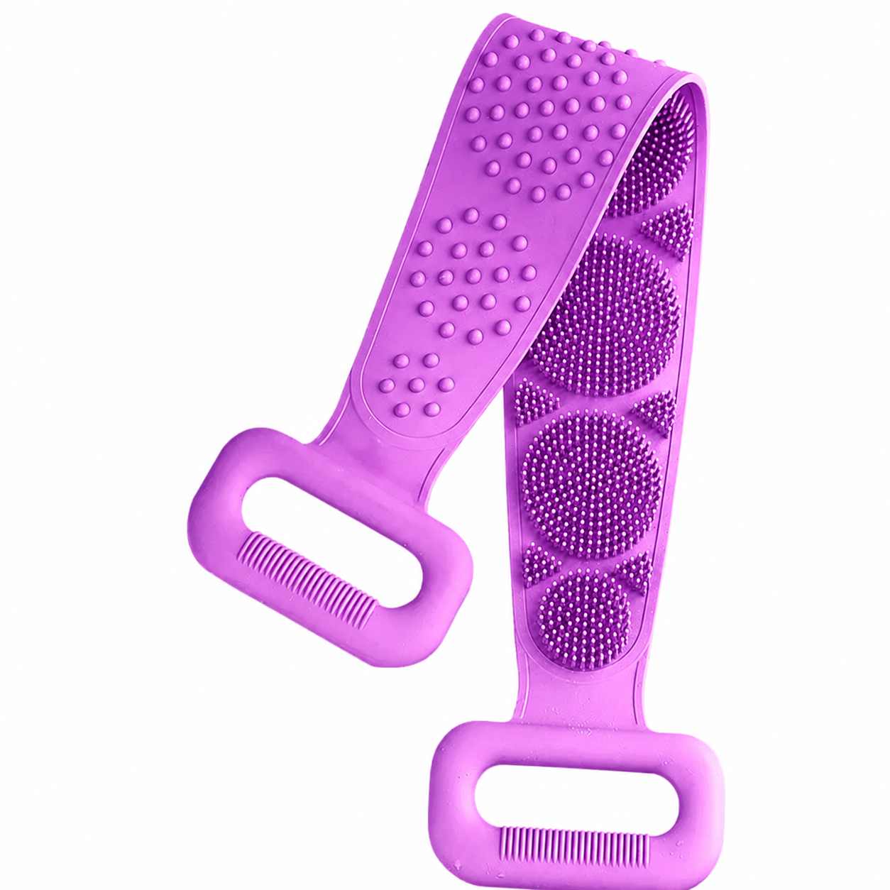 Silicone Back Scrubber Bath Body Shower Brush Exfoliating Massage Belt 60cm
