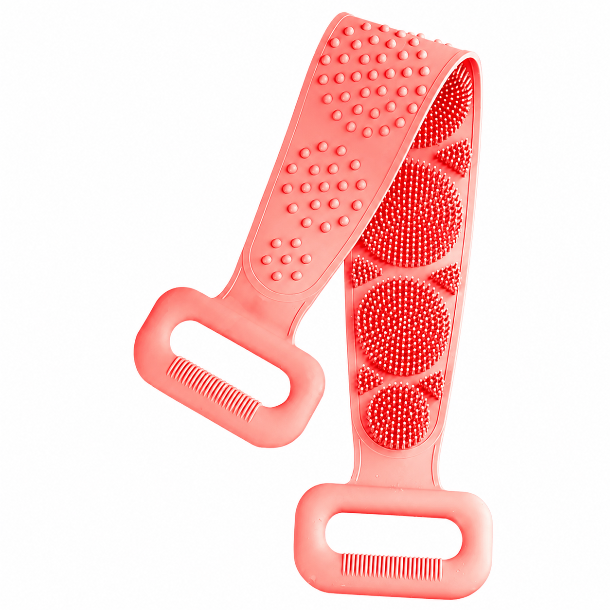 Silicone Back Scrubber Bath Body Shower Brush Exfoliating Massage Belt 60cm