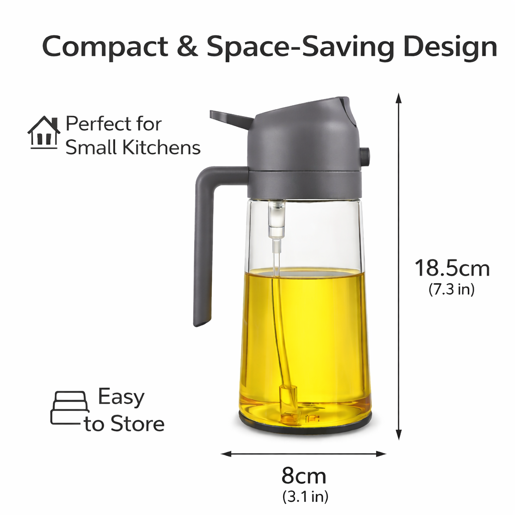 Purease 2-in-1 Oil Sprayer – Spray or Pour with Perfect Control
