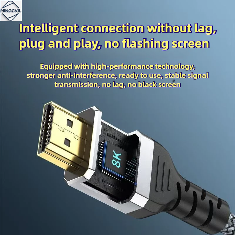 HDMI 2.1 Cable 8K 60Hz 4K 120Hz Ultra High Speed 48Gbps HDR TV PC 1-5M