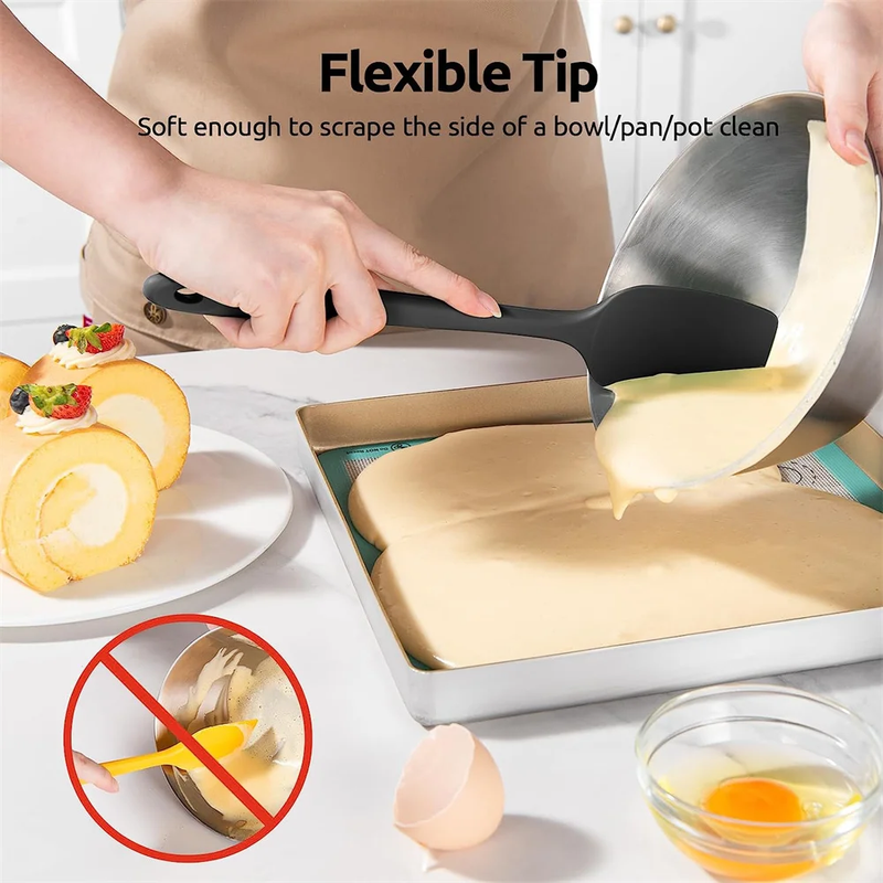 Silicone spatula set heat resistant to 600°F, non-stick safe kitchen and baking utensils – Purease