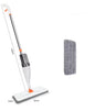 Mop with a gray pad and measurements on a white background