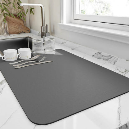 Purease Dish Drying Mat – Super Absorbent Non-Slip Kitchen Counter Pad