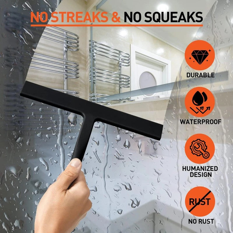 Shower Squeegee – Streak-Free Glass Cleaner with Wall Mount
