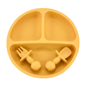 Silicone Baby Plate Set with Spoon & Fork – BPA-Free Divided Toddler Feeding Tray