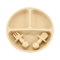 Silicone Baby Plate Set with Spoon & Fork – BPA-Free Divided Toddler Feeding Tray