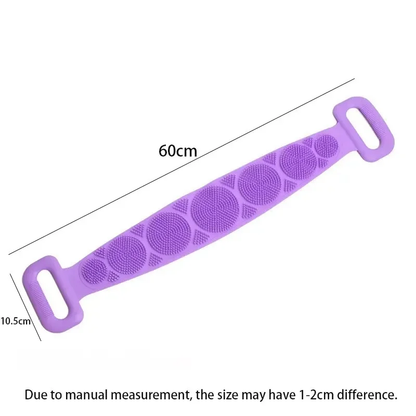 Silicone Back Scrubber Bath Body Shower Brush Exfoliating Massage Belt 60cm
