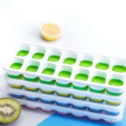 Silicone Ice Cube Tray – 14 Grid Large Square Ice Maker Mould