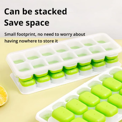 Silicone Ice Cube Tray – 14 Grid Large Square Ice Maker Mould