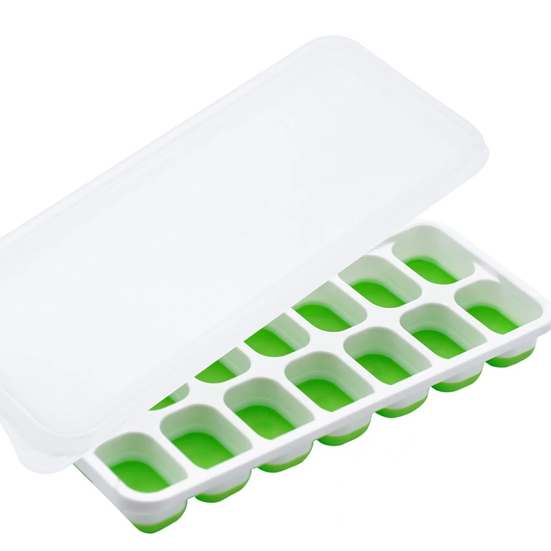 Silicone Ice Cube Tray – 14 Grid Large Square Ice Maker Mould