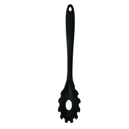 Silicone pasta noodle colander spoon with long handle for spaghetti scooping and straining – Purease