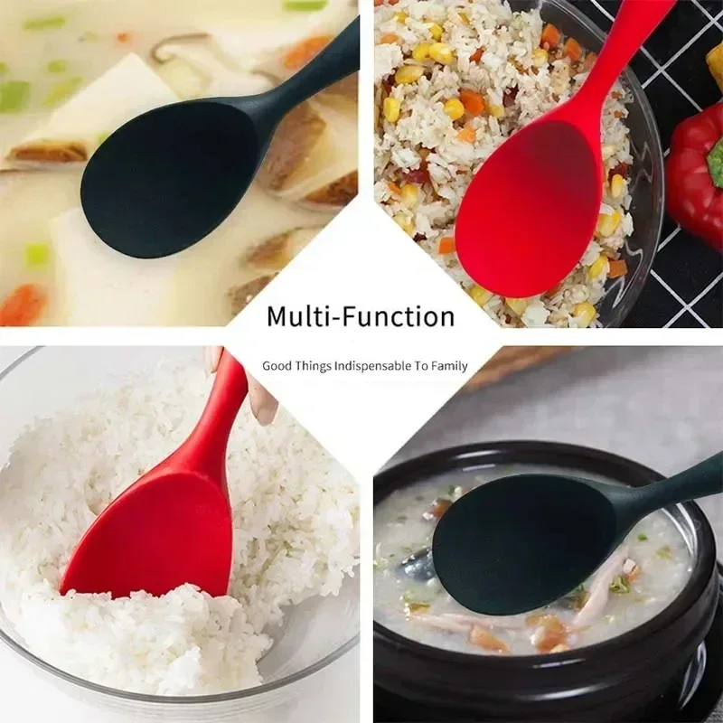 Purease Silicone Rice Spoon – Non-Stick Heat Resistant Kitchen Scoop