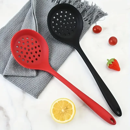 Purease Silicone Slotted Spoon – Heat Resistant Non-Stick Skimmer