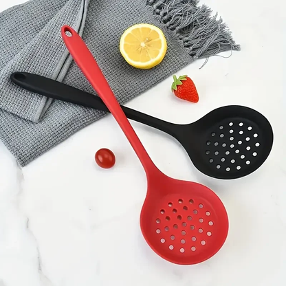 Purease Silicone Slotted Spoon – Heat Resistant Non-Stick Skimmer