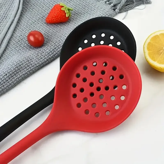 Purease Silicone Slotted Spoon – Heat Resistant Non-Stick Skimmer