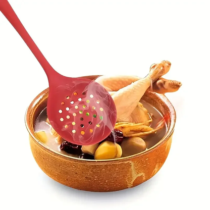 Purease Silicone Slotted Spoon – Heat Resistant Non-Stick Skimmer