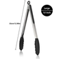 Stainless steel kitchen tongs with silicone tips, heat resistant locking design for cooking and BBQ – Purease