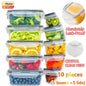 Clear Food Storage Containers Set – Airtight, Leakproof & Microwave Safe