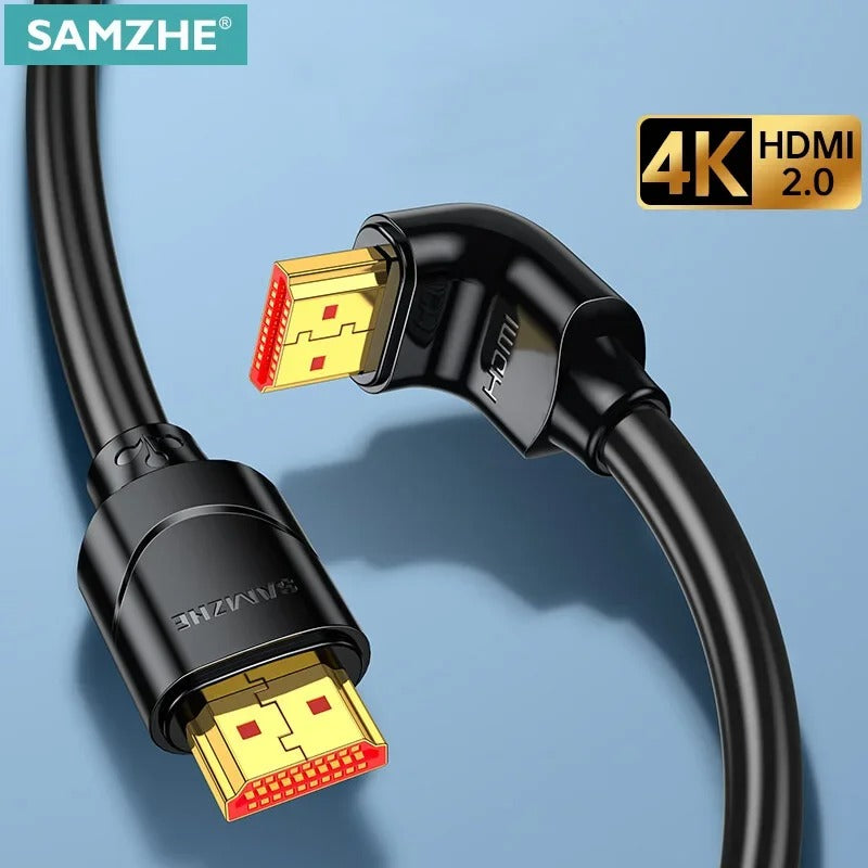 Purease HDMI 2.0 Cable 4K 60Hz Right Angle 90° 270° – PS5 Xbox PC TV