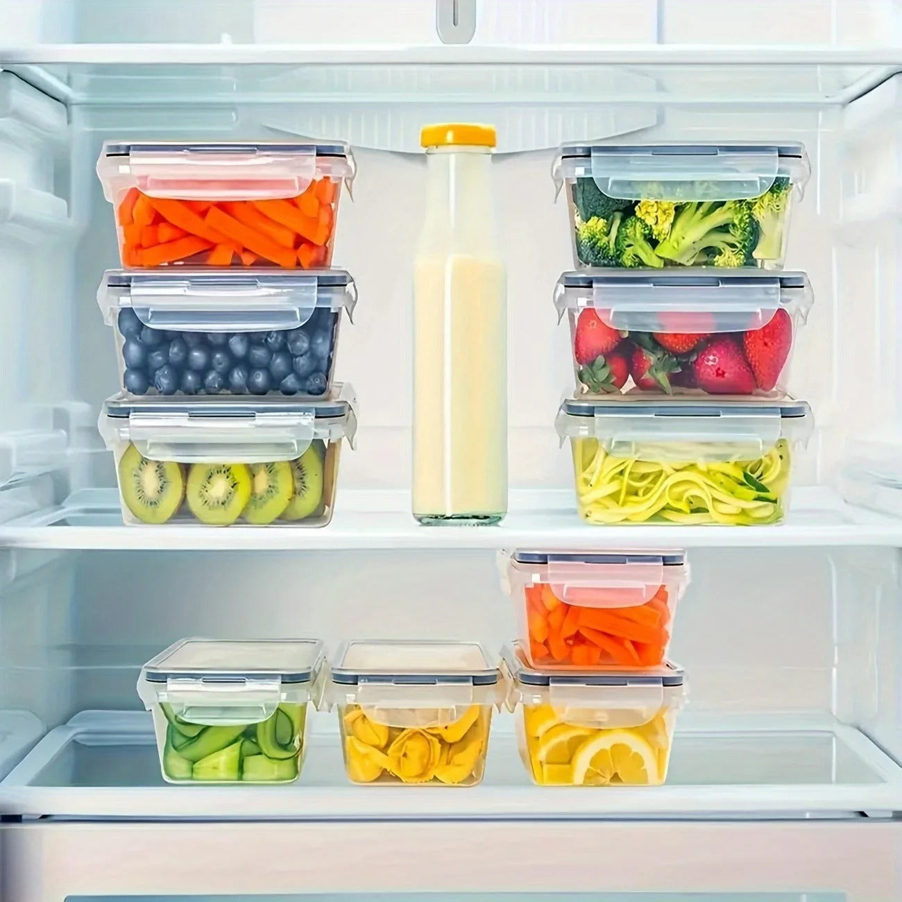 Clear Food Storage Containers Set – Airtight, Leakproof & Microwave Safe