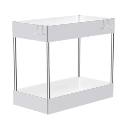 2 Tier Under Sink Storage Organiser – Kitchen & Bathroom Cabinet Rack